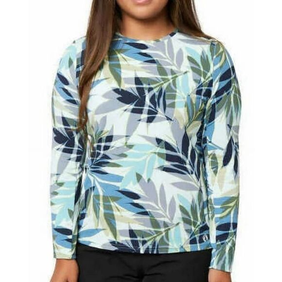 ❤️Hang Ten Women's UPF 50+ Quick Dry Long Sleeve Sun Tee, Mint Medium - Picture 1 of 6